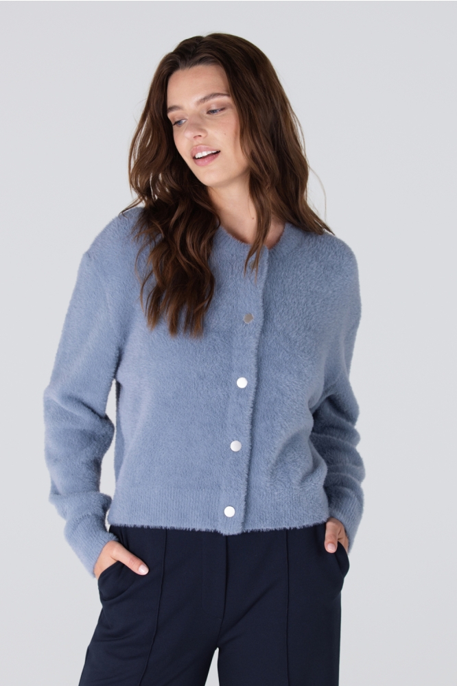 CLOE W25 VEST P 205 000761 BLUE GREY